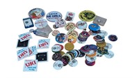 Lot of Various Pinbacks Pogs +