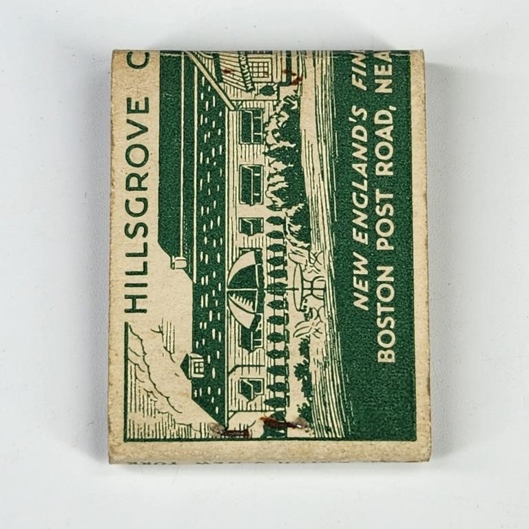 HILLSGROVE COUNTRY CLUB BAR FEATURE MATCHBOOK