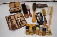 Vintage Manicure Sets and Assorted Brushes
