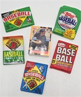 5 Bubblegum Pack MLB Trading Cards, late 80's