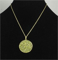 GOLD TONE DRUZY TYPE NECKLACE 18'' LENGTH