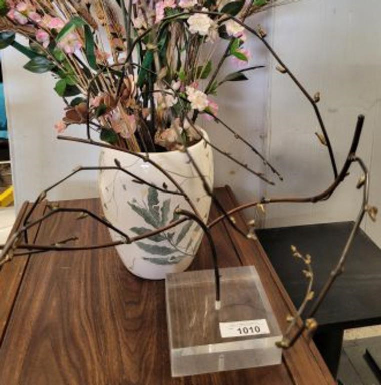 BRONZE DECORATIVE BRANCH WITH ACRYLIC BASE