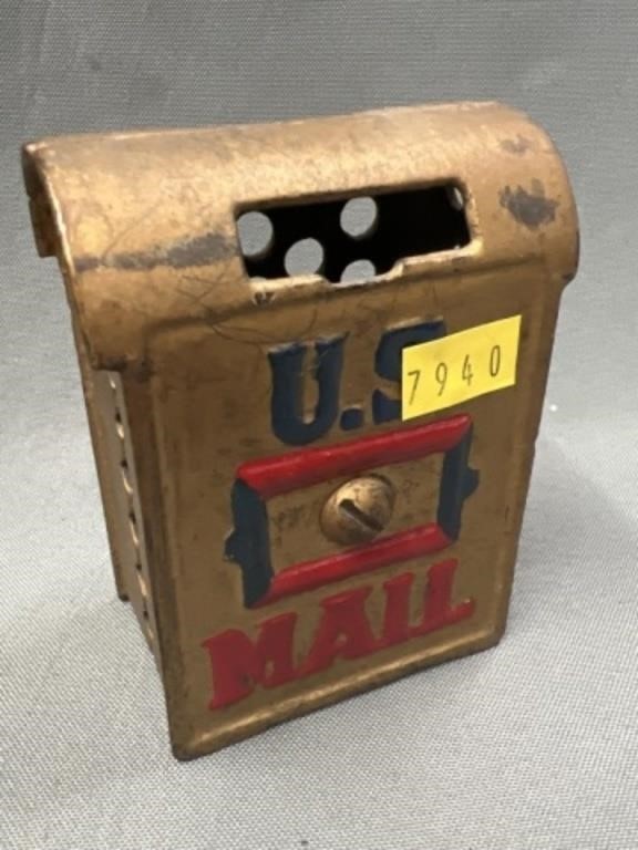 Vintage Cast Metal Mailbox Still Bank