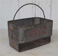 Vintage Galvanized Coca Cola 6 Pack Carrier