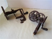 CLAMP ON APPLE PEELER AND HAND CRANK SLICER