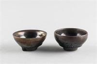 2 Chinese Ming/Qing Style Black Porcelain Bowl