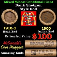 Lincoln Wheat Cent 1c Mixed Roll Orig Brandt McDon