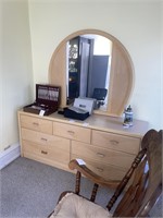 Pencil reed dresser with mirror by Lea furniture