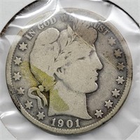 1901 BARBER HALF DOLLAR