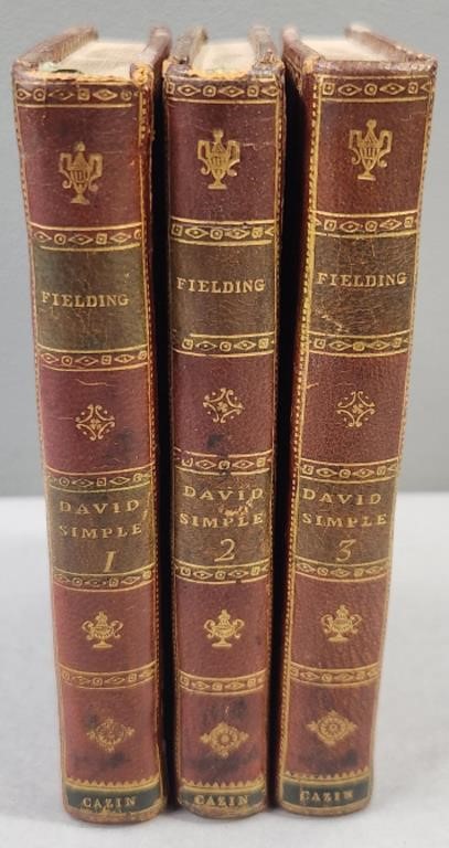 David Simple 1784 Books 3 Volumes Antiquarian