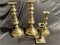 Brass candle holders.