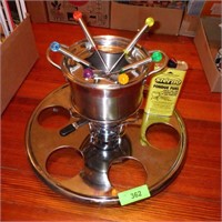 FONDUE SET (NO BOWLS)