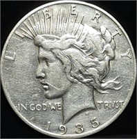 1935-S Peace Silver Dollar, Better Date