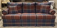 Unmarked Skirted 3 Seater Sofa, 79" x 32" x 31"