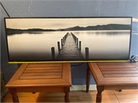 Pier over water canvas picture