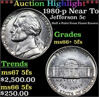 ***Auction Highlight*** 1980-p Jefferson Nickel Ne