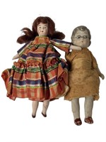 2 Antique Bisque Dolls