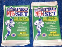 2  1990 Pro Set Football Packs