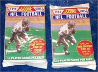 2  1990 Score Football Series 2 Packs