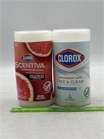 NEW Lot of 2- Clorox Disinfectant Wipes