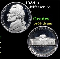 Proof 1984-s Jefferson Nickel 5c Grades GEM++ Proo