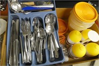 Silverware, Tupperware, & kitchen items