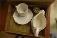 Book, swan & cup and saucer