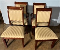 Four Modern Traditional Cherry Dining Side Chairs