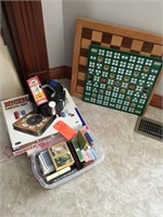 board games, playing cards, etc.