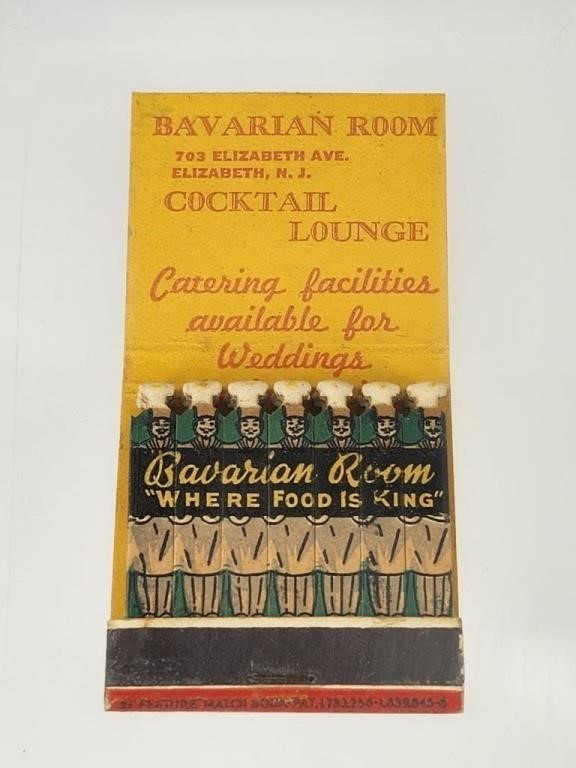 BAVARIAN ROOM FEATURE MATCHBOOK