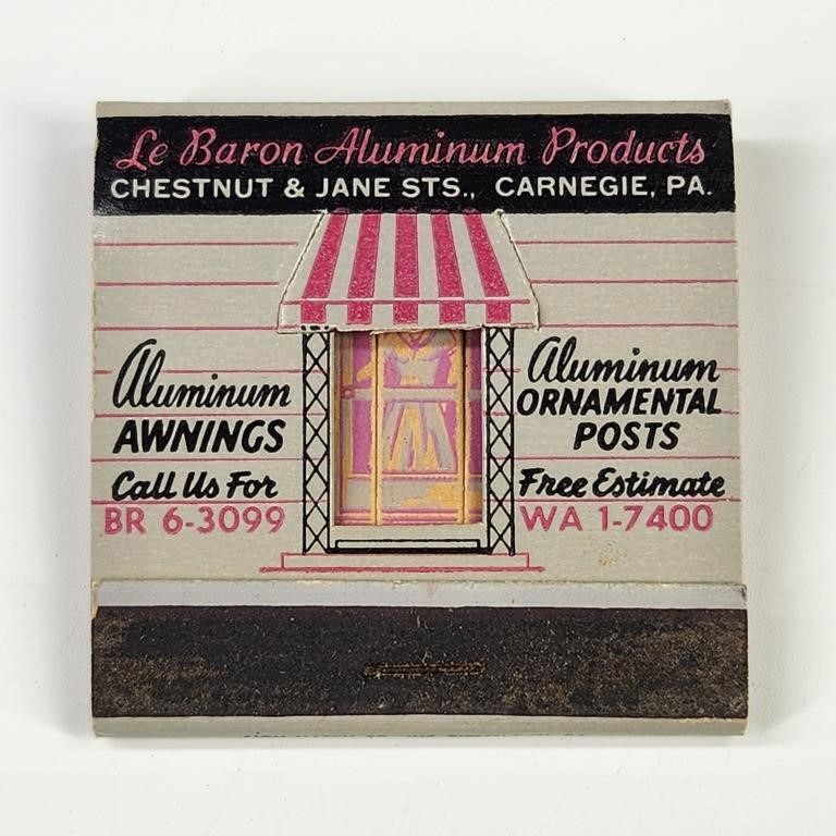 LE BARON ALUMINUM PRODUCT FEATURE MATCHBOOK