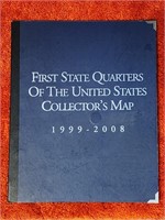 1st State Quarters of The U.S. Collector's Map