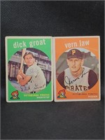 2- 1959 Topps Pirates Baseball Cards: Dick Groat