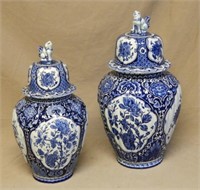 Blue Delft Ginger Jars.