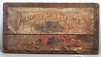 Early "Assorted Shoe Leather" Wooden Case