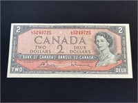 1954 Canadian $2 Note