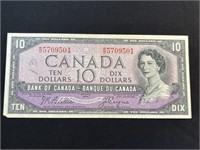 1954 Canadian $10 Note