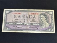 1954 Canadian $10 Note