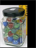 SMALL JAR OF MARBLES