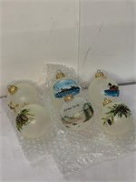 (4) Hand Painted Waterfowl Ornaments