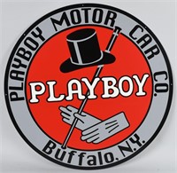 25 1/2" PLAYBOY MOTOR CAR TIN SIGN