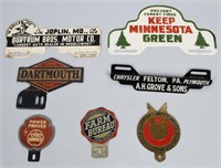 7 VINTAGE LICENSE PLATE TOPPERS