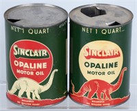 2- SINCLAIR OPALINE MOTOR OIL 1 QUARTS CANS