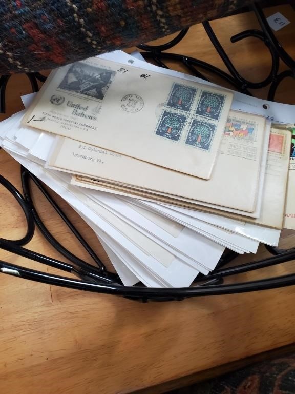 Stamps, vintage Mags. And b.w. pictures