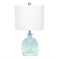 Elegant Designs Textured Glass Table Lamp, Clear