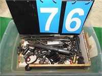 Tub of misc gun parts