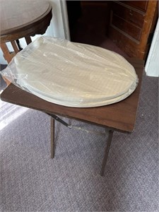 Toilet Seat and wood TV Tray