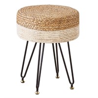 Wimarsbon Pouf Ottoman Handmade Natural Water Hyac