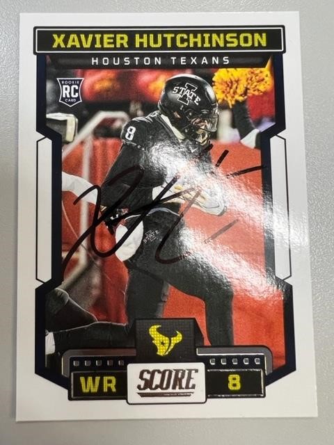 Texans Xavier Hutchinson Signed Card COA