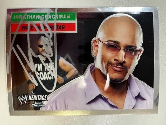 WWE Jonathan Coachman Signed Card COA